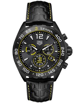 推荐Tag Heuer Formula 1 X Senna Grey Dial Leather Strap Men's Watch CAZ101AJ.FC6487商品