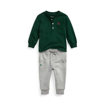 Ralph Lauren | Baby Boys Polo Pony Jersey Shirt and Fleece Pants, 2 Piece Set商品图片,