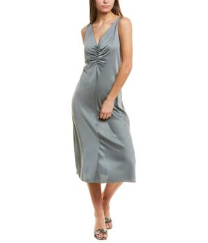 vince dress, Vince | Women's Ruched Double V-Neck Dress商品图片 