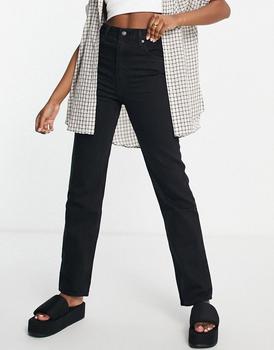 美国李维斯, Levi's | Levi's 70's high waisted slim straight jeans in black商品图片 