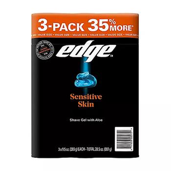 商品Edge Sensitive Skin Shaving Gel for Men (9.5 oz., 3 pk.),商家Sam's Club,价格¥65图片