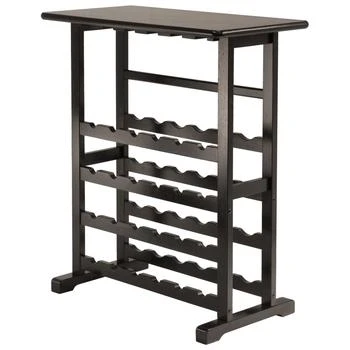 QuikFurn | Floor-Standing Dark Espresso Brown 24-Bottle Wine Rack,商家Premium Outlets,价格¥1408