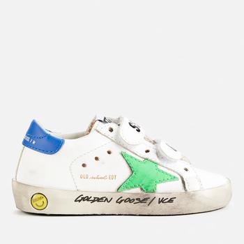 Golden Goose | Golden Goose Toddlers' Leather Upper Stripes Star And Heel Signature Foxing Trainers商品图片,