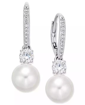 Eliot Danori | Silver-Tone Crystal Imitation Pearl Drop Earrings, Created for Macy's,商家Macy's,价格¥159