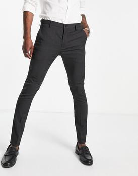 商品Bolongaro Trevor plain super skinny suit trousers in grey图片