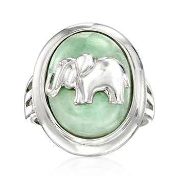 Ross-Simons | Ross-Simons Jade Elephant Ring in Sterling Silver,商家Premium Outlets,价格¥851