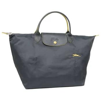Longchamp Gunmetal Le Pliage Club Medium Top Handle Bag product img