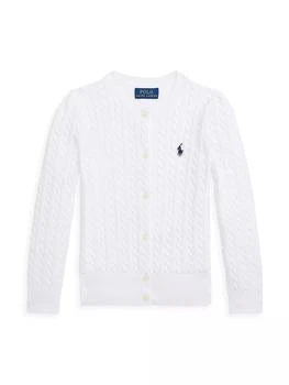 Ralph Lauren | Little Girl's & Girl's Cotton Cable-Knit Sweater,商家Saks Fifth Avenue,价格¥448