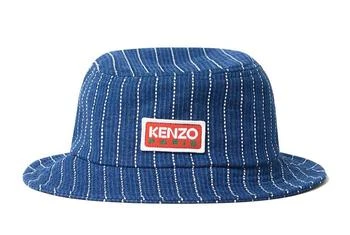 Kenzo | Kenzo Logo Patch Stripe Detailed Bucket Hat 6.3折, 独家减免邮费