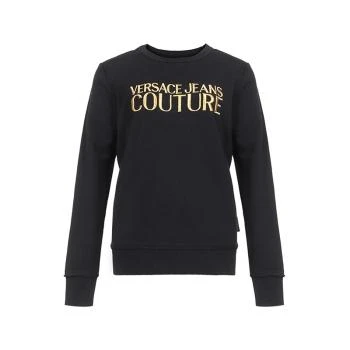 Versace | VERSACE JEANS 女士黑色混纺胶印头像长袖卫衣 B6HVA72T-30318-K42 包邮包税