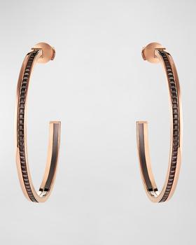 商品18K Pink Gold Quatre Classique Hoop Earrings图片