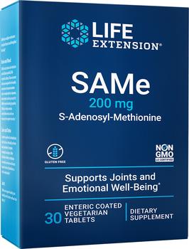 商品Life Extension | Life Extension SAMe, 30 enteric-coated vegetarian tablet - 200 mg,商家Life Extension,价格¥123图片