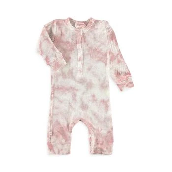 PAIGELAUREN | Girls' Tie Dye Thermal Henley Coverall - Baby,商家Bloomingdale's,价格¥305