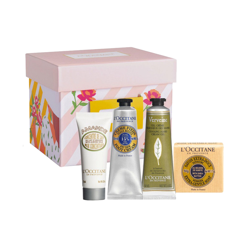 商品L'Occitane | 欧舒丹2022限量身体洗护4件套套装美体乳20ml+护足霜30ml+护手霜30ml+香皂50g,商家VPF,价格¥129图片