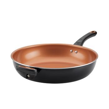 商品Farberware | Glide Copper Ceramic Nonstick 12.5" Deep Skillet with Helper Handle,商家Macy's,价格¥200图片