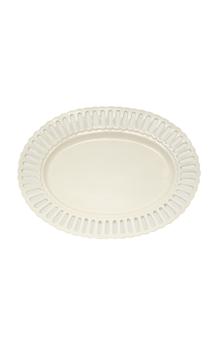 商品MoDA | Moda Domus - Balconata Creamware Serving Tray - Color: White - Material: Ceramic - Moda Operandi,商家Moda Operandi,价格¥1503图片