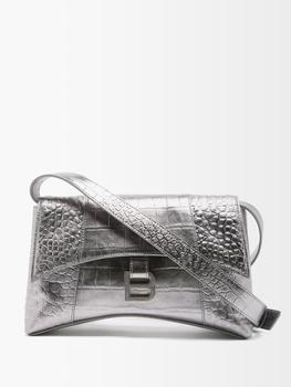 推荐Downtown XS croc-effect leather cross-body bag商品