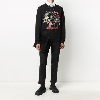 亚历山大·王鞋子, Alexander McQueen | ALEXANDER MCQUEEN 亚历山大·麦昆 男士黑色棉质针织衫/毛衣 626588-QPZ75-0901商品图片 独家减免邮费