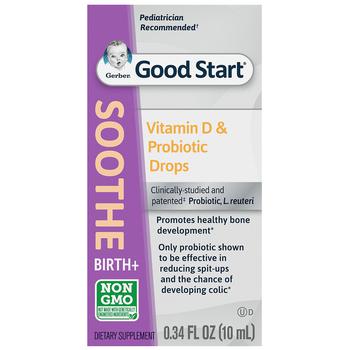 Gerber | Soothe- Vitamin D & Probiotic Drops Dietary Supplement商品图片,8.4折, 独家减免邮费