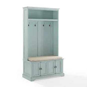 Crosley Furniture | Holbrook Hall Tree Distressed Seafoamblue/Oatmeal,商家Premium Outlets,价格¥3658