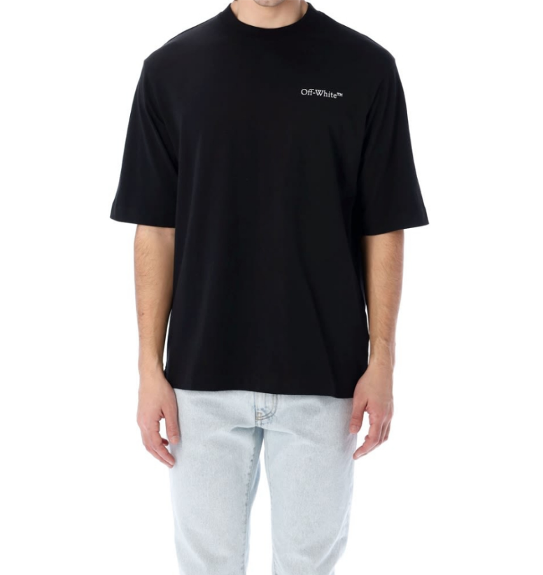 推荐男士黑色白色印花棉质短袖T恤 OMAA119S22JER004（澳门仓发货）商品