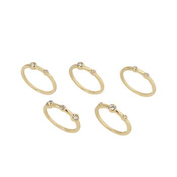 商品BONHEUR JEWELRY | Diana Crystal Stackable Ring Set 5 Pieces,商家Macy's,价格¥749图片