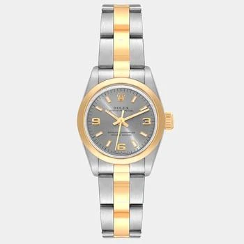推荐Rolex Oyster Perpetual Steel Yellow Gold Slate Dial Ladies Watch 67183 24 mm商品