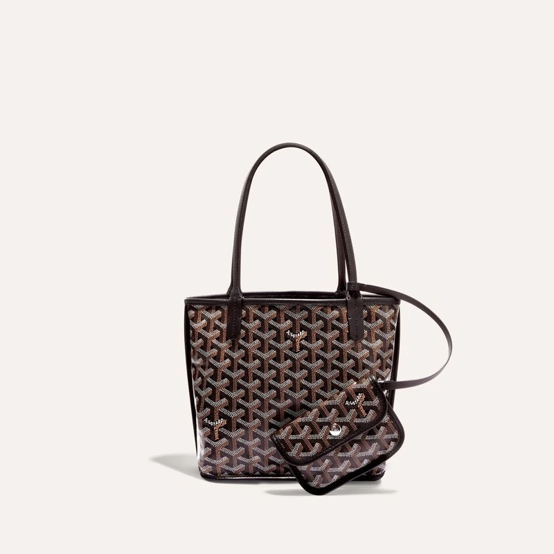 Goyard | 高雅德 Anjou Mini男女黑色帆布/小牛皮手提包 ANJOUSMINCG01TY01P（十一色可选）,商家VP FRANCE,价格¥18074