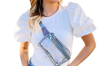Caroline Hill | Ferris Clear Belt Bag In Gray,商家Premium Outlets,价格¥157