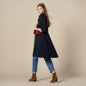 sandro外套是什么牌子, Sandro | Trench coat with pleated inset商品图片 