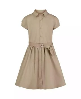 Nautica | Plus Girls Uniform Belted Poplin Shirt Dress,商家Macy's,价格¥203