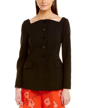 商品Carolina Herrera Peplum Silk-Lined Wool-Blend Jacket,商家Premium Outlets,价格¥2978图片