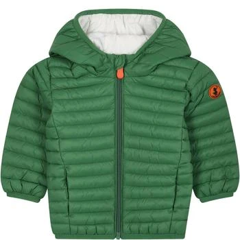 Save The Duck | Green Downn-jacket nene For Baby Boy With Logo,商家Italist,价格¥855