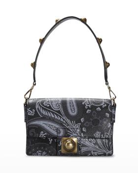 product Crown Me Paisley-Print Embellished Shoulder Bag image