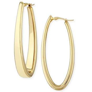 Macy's | Oval Oblong Hoop Earrings Set in 14k Yellow Gold,商家Macy's,价格¥13011