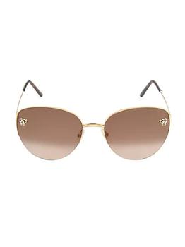卡地亚眼镜, Cartier | Panthère De Cartier 59MM Cat Eye Sunglasses商品图片 