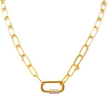 商品apm Monaco | Ladies Yellow Silver Chain Necklace With Sliding Ring,商家Jomashop,价格¥975图片