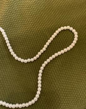 ASOS | ASOS DESIGN short 6mm glass faux pearl festival necklace in white商品图片,8.8折