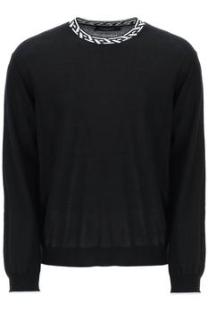范思哲卫衣, Versace | Versace light wool sweater with la greca collar商品图片 5.9折