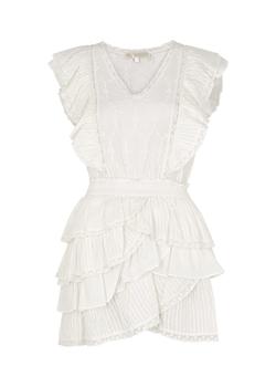 LOVESHACKFANCY代购, LOVESHACKFANCY | Corelli white embroidered cotton mini dress商品图片 