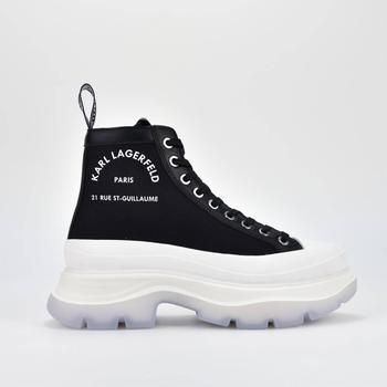 Karl Lagerfeld Paris | KARL LAGERFELD Luna Maison Canvas Hi-Top Trainers商品图片,额外6.5折, 额外六五折