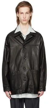 Black Vented Leather Jacket