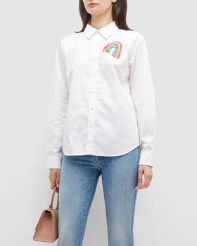推荐Rainbow Embroidered Button-Down Shirt商品