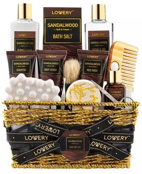 Lovery | Body Care Gift Set, Sandalwood Bath Gift Set, Grooming Self Care Kit, 14 Piece,商家Macy's,价格¥314