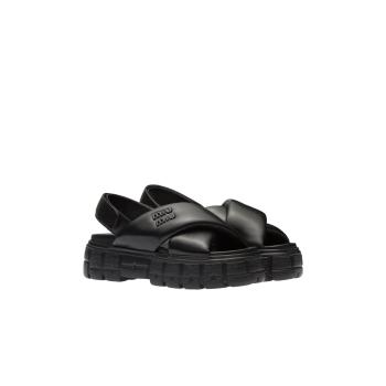 商品Miu Miu | 包邮包税【预售7天发货】 MIUMIU缪缪 23秋冬 女士 厚底鞋 Sandales sportives en cuir nappa 5X879D_77F_F0002_F_050,商家TLS PARIS,价格¥7274图片