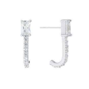 Giani Bernini | Cubic Zirconia (1.44 ct.t.w.) Clear Baguette Half Hoop Post Earrings商品图片,