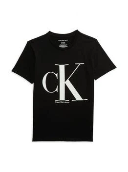 Calvin Klein | Boy's Logo Crewneck Tshirt,商家Saks OFF 5TH,价格¥137