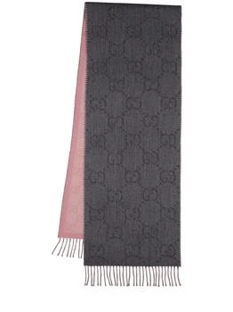 Gucci | Gg Wool Blend Jacquard Scarf 