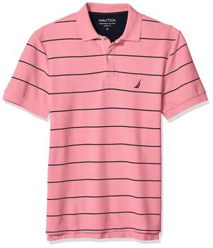 Nautica | Men's Classic Short Sleeve Striped Polo T-Shirt商品图片,