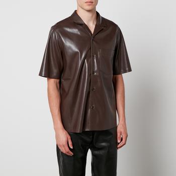 商品Nanushka | Nanushka Men's Bodil Long Sleeved Faux Leather Shirt - Coffee Ground,商家Coggles CN,价格¥3648图片